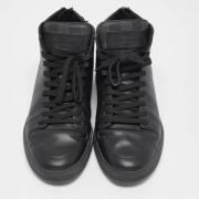 Pre-owned Leather sneakers Louis Vuitton Vintage , Black , Heren