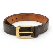 Pre-owned Canvas belts Louis Vuitton Vintage , Yellow , Dames