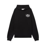 Luxe zware hoodie met artistieke graphics Obey , Black , Heren