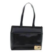 Pre-owned Leather totes Gucci Vintage , Black , Dames