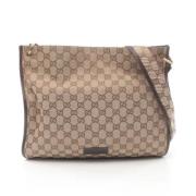 Pre-owned Canvas shoulder-bags Gucci Vintage , Beige , Dames