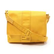 Pre-owned Nylon shoulder-bags Fendi Vintage , Yellow , Dames