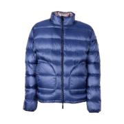 Omkeerbare Jas Blauw Grijs Rits Veer Centogrammi , Blue , Heren