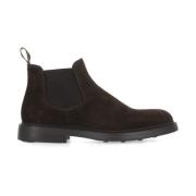 Bruine Suède Chelsea Boots voor Mannen Doucal's , Brown , Heren