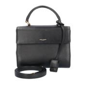 Pre-owned Leather handbags Saint Laurent Vintage , Black , Dames