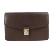 Pre-owned Leather clutches Salvatore Ferragamo Pre-owned , Brown , Uni...