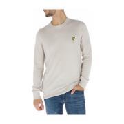 Beige Gebreide Trui Herfst/Winter Mannen Lyle & Scott , Beige , Heren