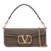 Kleine Schoudertas Loco Valentino Garavani , Beige , Dames