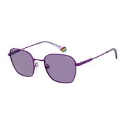 Paarse stalen zonnebril met UV-filter Polaroid , Purple , Unisex