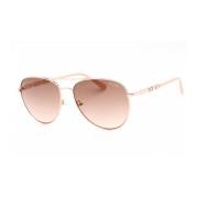 Metalen Zonnebril met Bruin Degraded Glas Guess , Pink , Dames