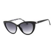 Zwarte plastic zonnebril met grijze lenzen Guess , Black , Dames