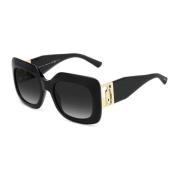 Zwarte Resin Zonnebril met Categorie 3 Jimmy Choo , Black , Dames