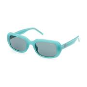 Groene Lens Geïnjecteerde Zonnebril voor Vrouwen Guess , Blue , Dames