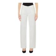 Witte Straight Leg Damesbroek Liu Jo , White , Dames