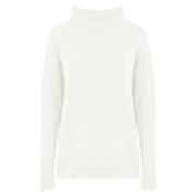 Witte Wollen Trui Geribbeld Hoge Hals Max Mara , White , Dames