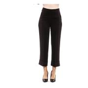 Zwarte Culottes Stijlvolle Jeans Pant Peserico , Black , Dames