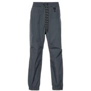 Logo-geëmbosseerde winddichte trainingsbroek Moncler , Gray , Heren