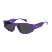 Grijze Lens UV-filter Zonnebril Polaroid , Purple , Unisex