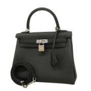 Pre-owned Leather handbags Hermès Vintage , Black , Dames