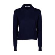 Dames lange mouw wol polo Mauro Grifoni , Blue , Dames