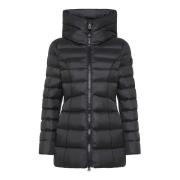 Gewatteerde Hooded Zwarte Jas Peuterey , Black , Dames