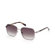 Groene Degraded Metalen Zonnebril met UV-filter Guess , Gray , Heren