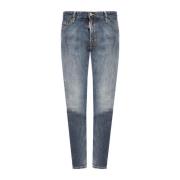 Donkerblauwe Ripped Cool Guy Jeans Dsquared2 , Blue , Heren