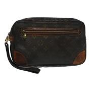 Pre-owned Canvas clutches Louis Vuitton Vintage , Brown , Dames