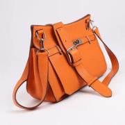 Pre-owned Leather shoulder-bags Hermès Vintage , Orange , Dames