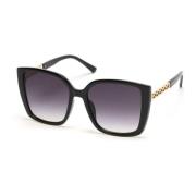 Zwarte Resin Zonnebril met Grijze Lens Guess , Black , Dames