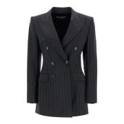 Pinstripe Double-Breasted Jacket Dolce & Gabbana , Black , Dames