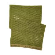 Mesh Alpaca Sjaal met Logoprint Pinko , Green , Dames