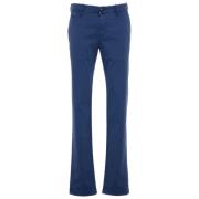 Blauwe Katoenen Chino Broek Slim Fit Jacob Cohën , Blue , Heren