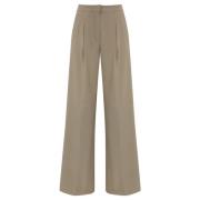 Duifgrijze Jerseybroek Max Mara Studio , Beige , Dames