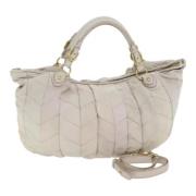 Pre-owned Leather handbags Miu Miu Pre-owned , Beige , Dames