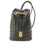 Pre-owned Leather shoulder-bags Burberry Vintage , Black , Dames