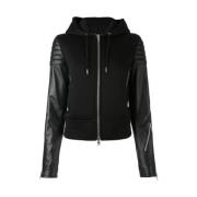 Gewatteerde viscosejas met leren inzetstukken Givenchy , Black , Dames