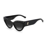 Zwarte Acetaat Dames Zonnebril met Degraded Lens Jimmy Choo , Black , ...