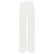 Witte wollen rechte broek Max Mara , White , Dames