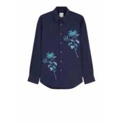 Navy Bloemen Geborduurd Shirt M1R 700Ye N02484 47 Paul Smith , Green ,...