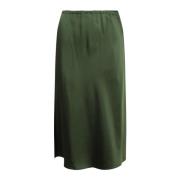 Satijnen Straight Midi Rok Jil Sander , Green , Dames