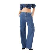 Cargo Jeans Jaren 90 Stijl Pbcargo Model Pennyblack , Blue , Dames