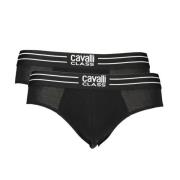 Zwarte katoenen onderbroek met elastische tailleband Cavalli Class , B...