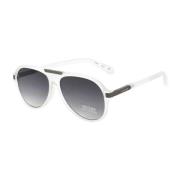 Transparante hars zonnebril met grijs glas Guess , White , Heren