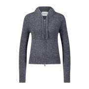 Alpaca Wol Vest met Opstaande Kraag Isabel Marant , Gray , Dames