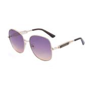 Metalen Zonnebril met Verlooplens Guess , Yellow , Dames