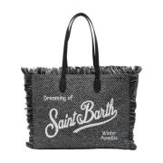 Herringbon Vanity Tas Saint Barth , Black , Dames