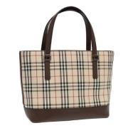 Pre-owned Canvas handbags Burberry Vintage , Beige , Dames