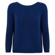 Blauwe Mohair Trui Raglan Mouwen Max Mara Weekend , Blue , Dames