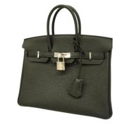 Pre-owned Leather handbags Hermès Vintage , Black , Dames